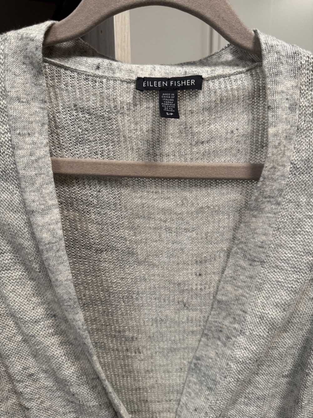 Eileen Fisher Organic Linen Ribbed Duster Cardigan Size Small - Picture 3 of 7